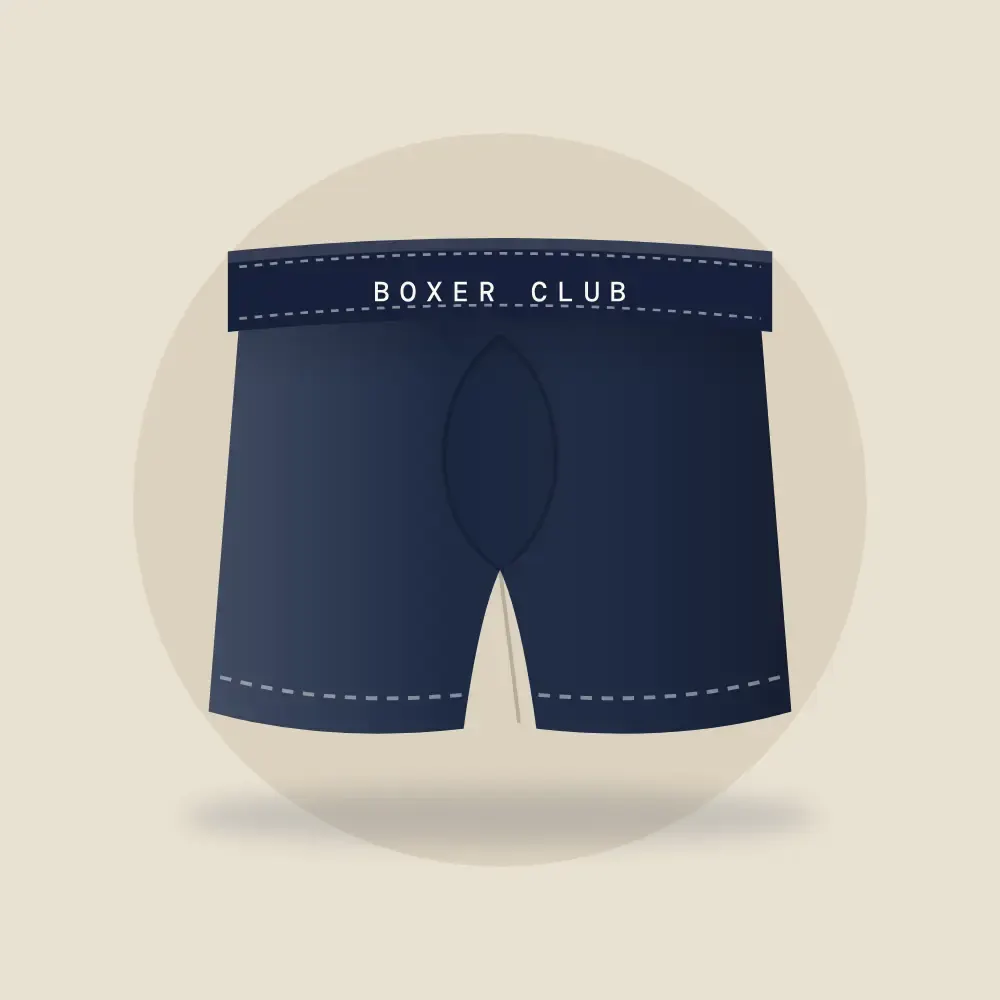 Boxer Essencial azul-marinho com cós Boxer Club
